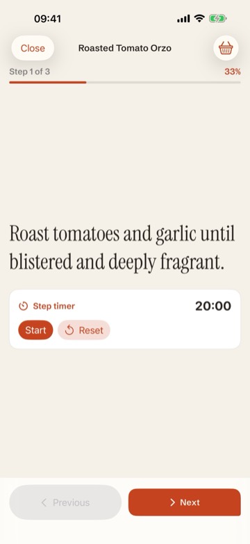 Guided Cooking Mode in Uma!